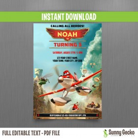 Planes Fire and Rescue Birthday Invitation